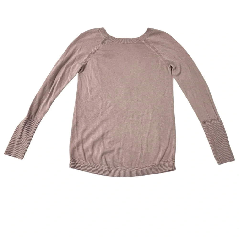 Lululemon Unity Drop Back Sweater Smoky Blush Pink Size 6 Longline Lightweight - Picture 3 of 10